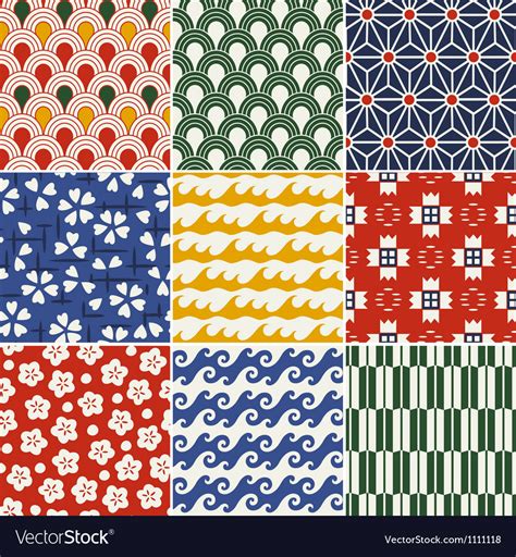 Seamless japanese style kimono pattern Royalty Free Vector