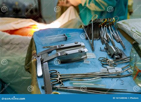 Surgical Instruments in Operating Room Stock Photo - Image of medic, medical: 161548046