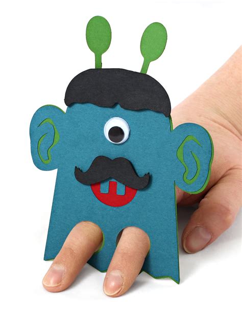 DIY Classroom Valentines Scary Monster Finger Puppet with Hand ...