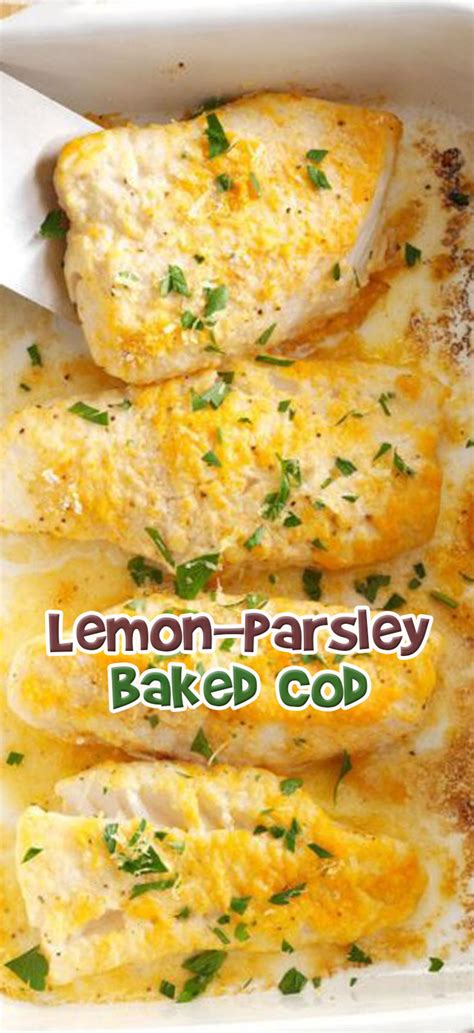 Lemon-Parsley Baked Cod