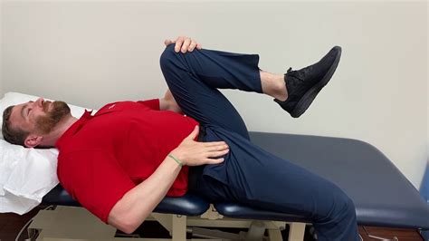 Hip flexor stretch supine (thomas stretch of psoas and iliacus) - YouTube