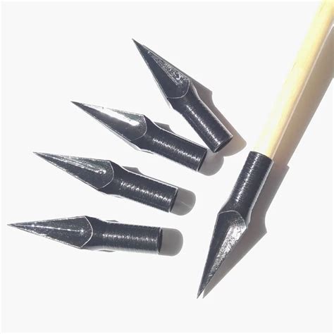 6pk Archery Broadhead Black Stainless Steel Hunting Arrowheads ...