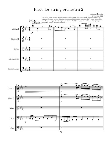 Strings for orchestra 2 Sheet music for Strings group (String Ensemble) | Musescore.com