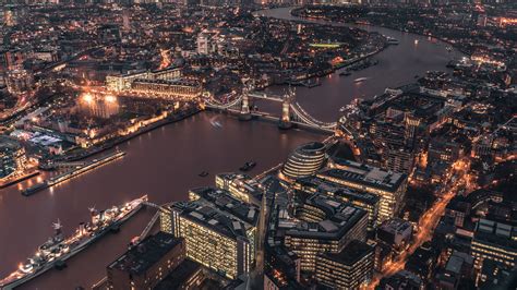 Fondos de pantalla Londres, Reino Unido, noche de la ciudad, río ...