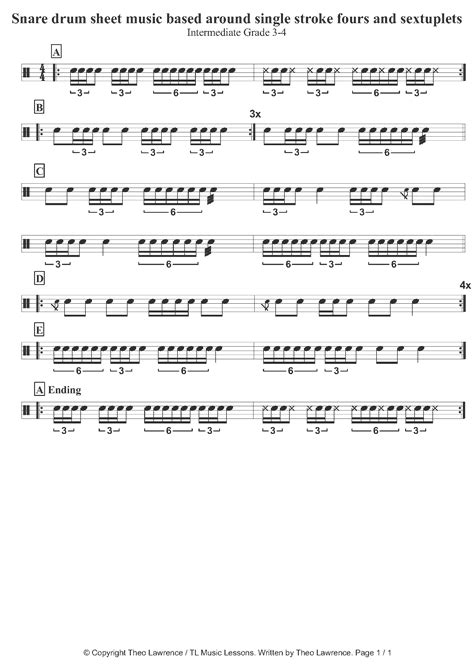 Pin by Brookside Drums on Drum sheet music | Drum sheet music, Drums sheet, Sheet music