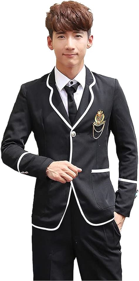 URSFUR Japanese School Uniforms Outfit For Mens Cosplay Costumes Sets Of Male Jacket And Pants ...