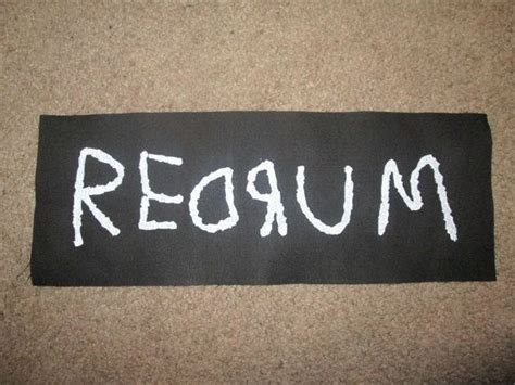 Redrum Back Patch - Print, Screen Print, Punk, Patch, Stencil, Art, Horror, The Shining ...