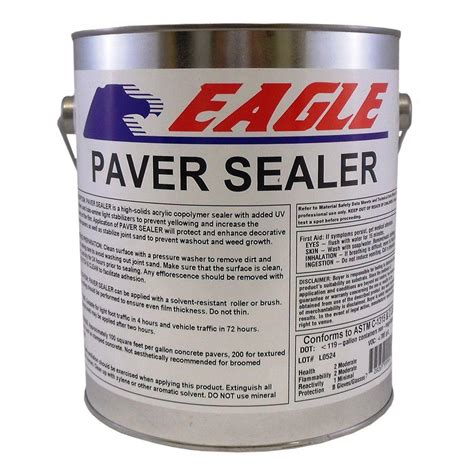 Eagle 1 gal. Clear Wet Look Solvent Based Acrylic Concrete Paver Sealer-EPS1 - The Home Depot