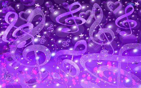 Purple Music Notes Wallpaper - Purple Musical Notes Background ...