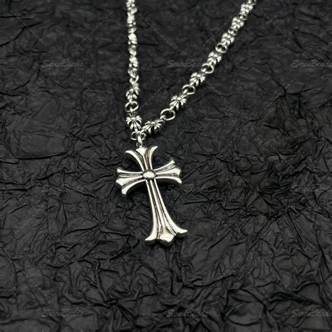 Chrome Hearts Style Necklace Silver Plated Cross Gothic Chain - Etsy Australia