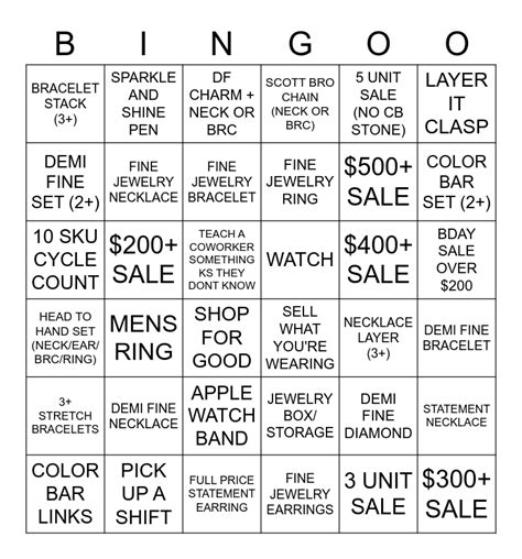 BLACKOUT BINGO Card