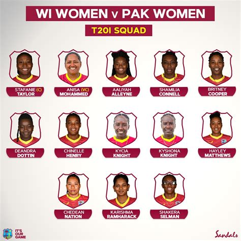 WI Women's Senior & ‘A’ Team squads named to face Pakistan in CG ...