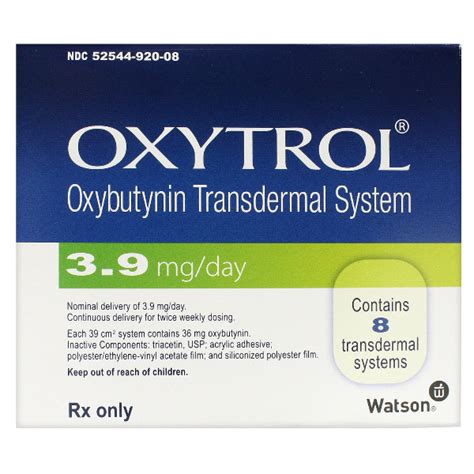 Oxytrol 3.9 Mg Day 8 Patches By Allergan Inc