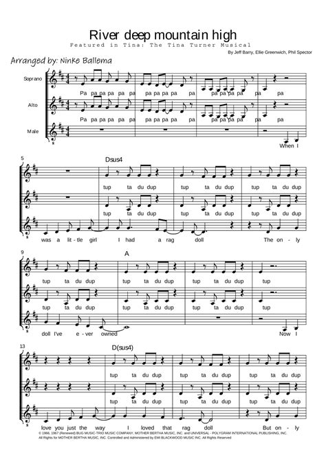 River Deep - Mountain High (arr. N.E. Ballema) Sheet Music | Celine Dion | 3-Part Mixed Choir