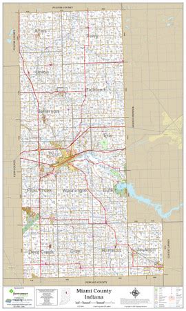 Miami County Indiana 2023 Wall Map | Mapping Solutions