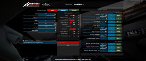 Assetto Corsa Competizione Logitech G29/G27/DGFT Force Feedback LUT Settings