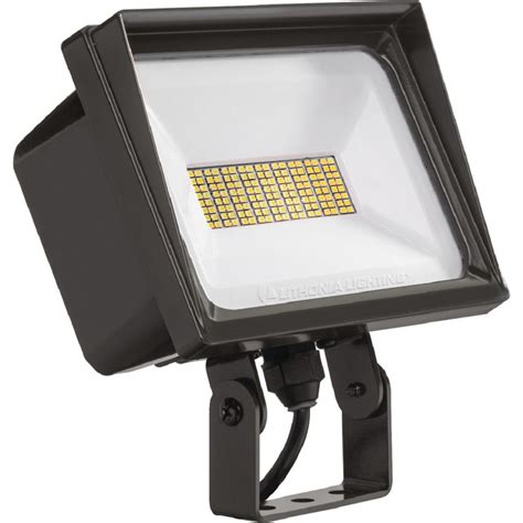 Lithonia Lighting QTE 66-Watt Bronze Outdoor Integrated LED Flood Light-QTE LED P3 50K 120 YK ...