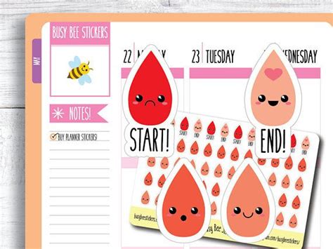 Period Tracker Planner Stickers Period Tracker Functional | Etsy ...