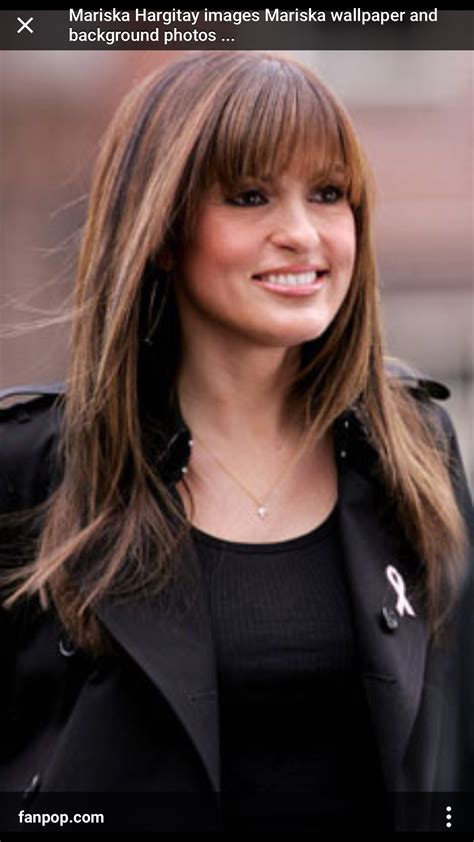 Bangs and long straight hair | Mariska hargitay, Hairstyle, Hair styles