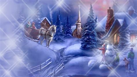 Sleigh Ride Christmas Wallpapers on WallpaperDog