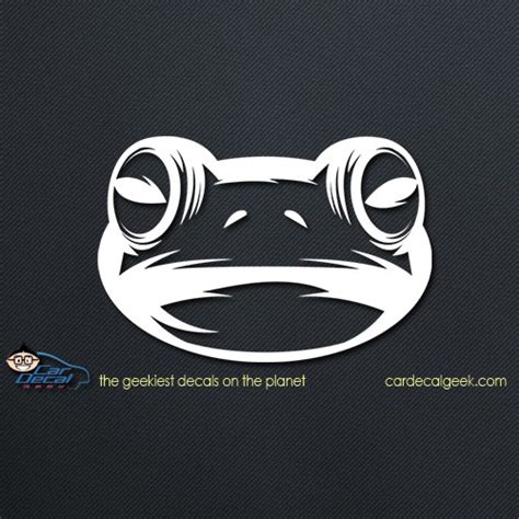 Amphibian Frog Face Vinyl Car Window Decal Sticker Graphic