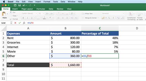 Excel Formula For Percentage Gain Or Loss