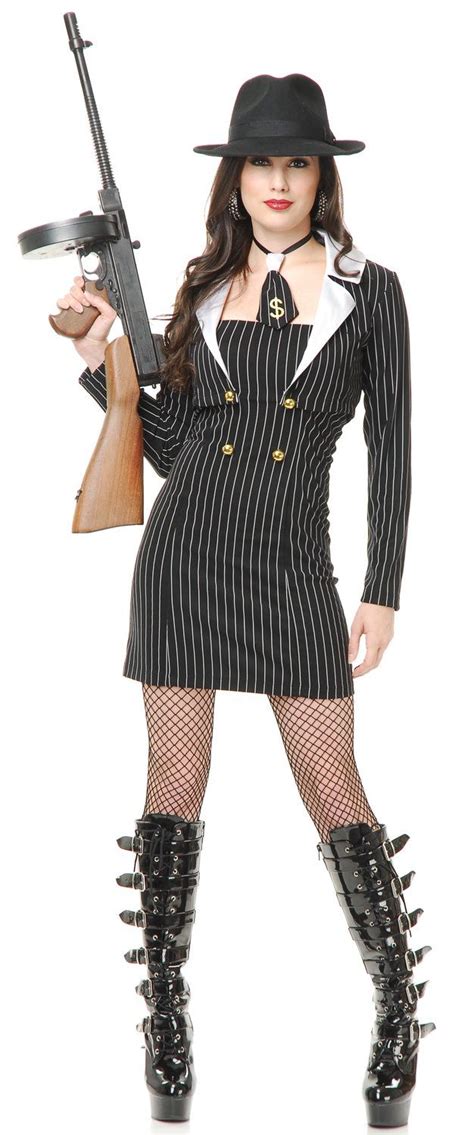 female mob boss costume,adult mob boss lady costume