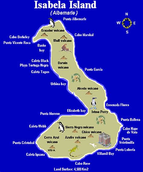 Isla Isabela Tourist Map - Isla Isabela Galapagos • mappery