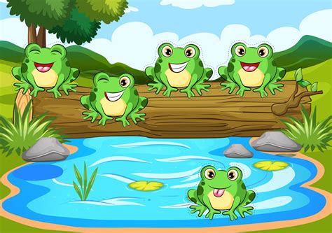 Free Five Little Speckled Frogs Printable Counting Game. TeachersMag.com