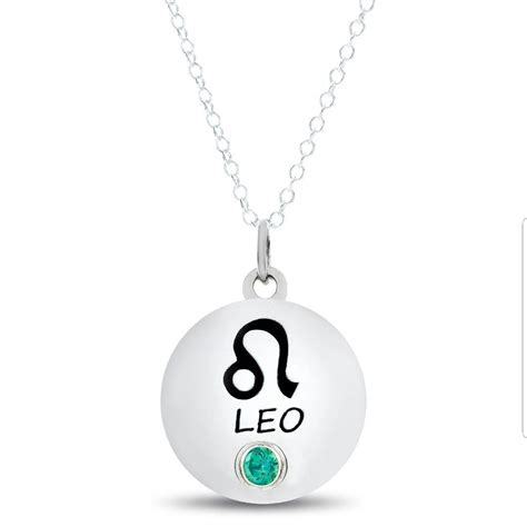 Leo pendant with birthstone | Leo necklace, Zodiac pendant, Zodiac ...