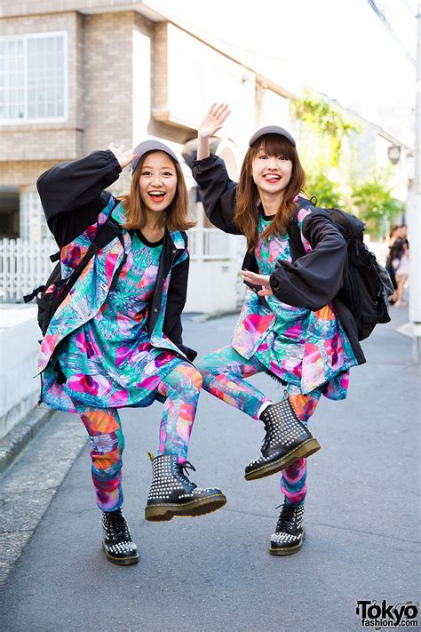 tokyo-fashion: Yukarin and Chan 3 of the J-Pop group Hyper Yo-Yo on the street in Harajuku ...