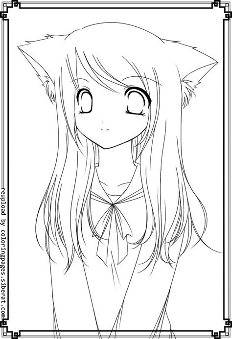 Anime Cat Coloring Pages at GetDrawings | Free download