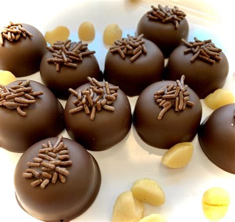 Dark Chocolate Macadamia Gianduja Truffles - Fabulously Sweet Creations