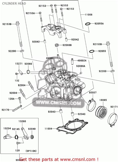 Kawasaki KX250XAFB 2010 EUROPE CYLINDER HEAD - buy original CYLINDER ...