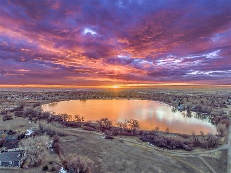 Waneka Lake Sunrise - Real Estate Photography and Video by Boulder Drone