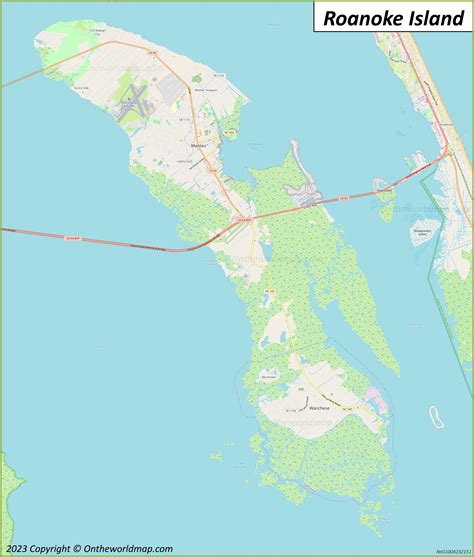 Roanoke Island Map | North Carolina, U.S. | Detailed Maps of Roanoke Island