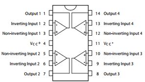 TL084 Datasheet - JFET Quad Operational Amplifier ( Pinout )