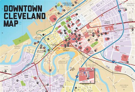 Street Map Of Downtown Cleveland Ohio | secretmuseum