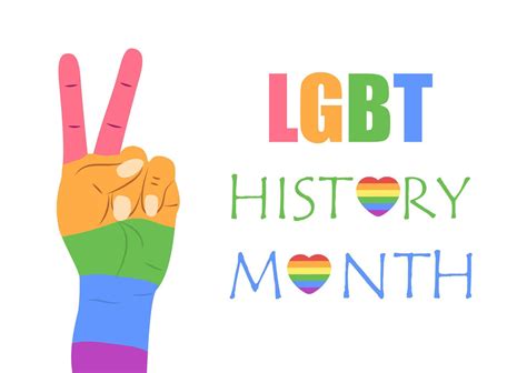 LGBT history month concept vector for banner, poster, web. Heart is painted in LGBT pride colors ...