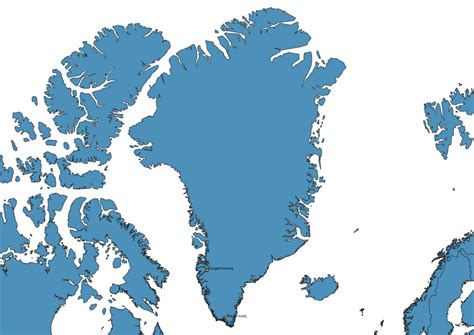 Airports in Greenland Map SVG Vector - Map of Airports