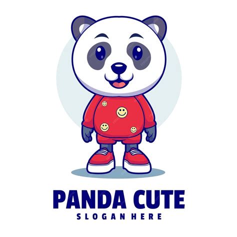 Premium Vector | Cute panda logo template