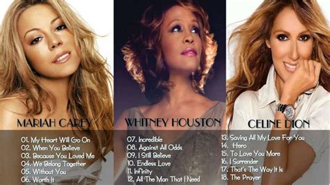 Mariah Carey - Celine Dion - Whitney Houston - Collection HD/HQ ...