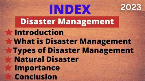 Disaster Management Project | Introduction | What is Disastermanment | Types of Disaster ...