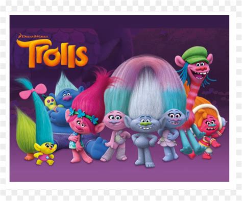 Trolls Rectangle Cake Topper Characters - Dreamworks Trolls Character ...