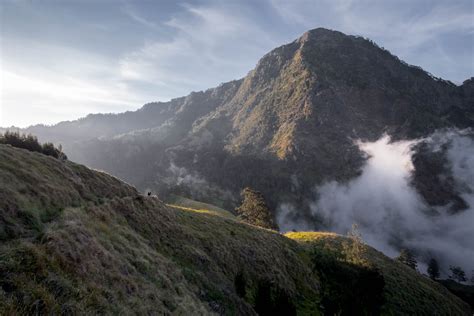 Free download | HD wallpaper: indonesia, mount rinjani, wilderness, sky, lake, savana, mountain ...