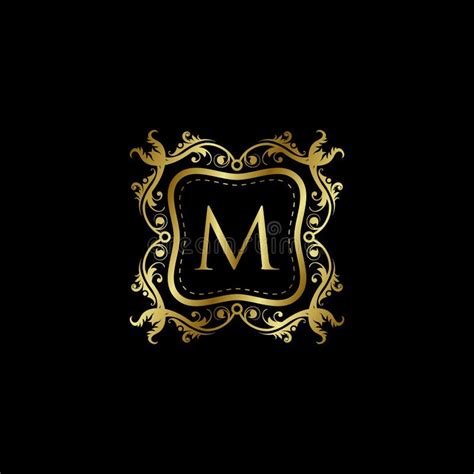 Initial M Luxury Boutique Gold Logo. Stock Illustration - Illustration of home, boutiquegold ...