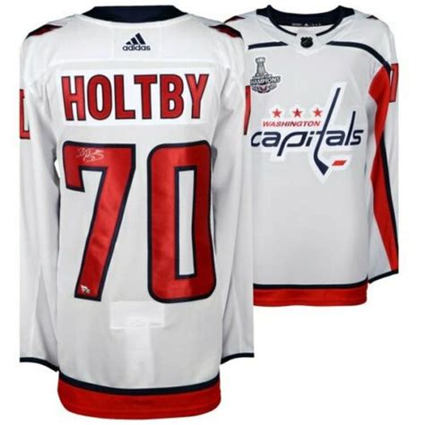 Braden Holtby Signed Washington Capitals 2018 Stanley Cup Champions Captains Jersey With Stanley Cup