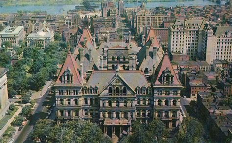 Aerial view and Capitol, Albany circa 1950's