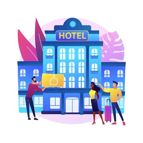 Free Vector | Lifestyle hotel illustration