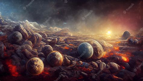 Premium Photo | Destruction of planets concept art illustration ...